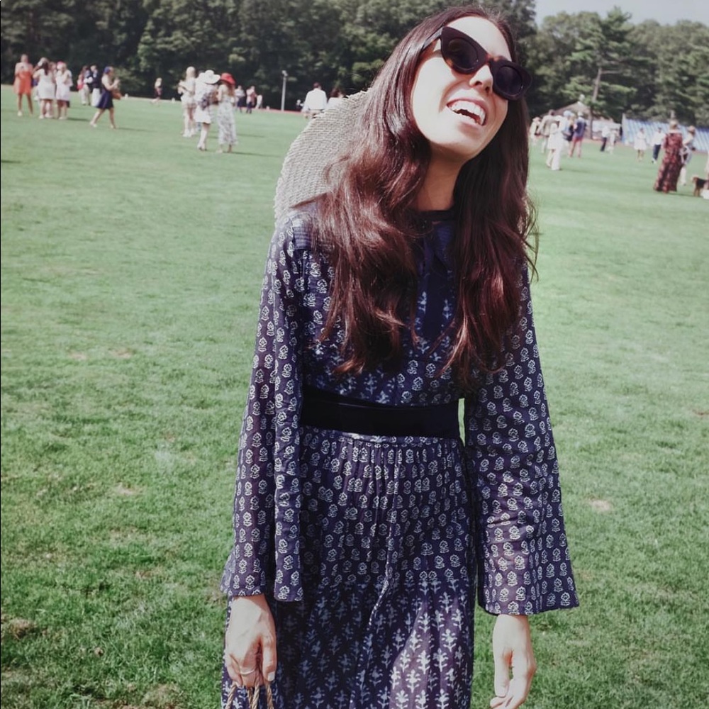 Doen Blue Floral Midi Dress - Picture 4 of 4